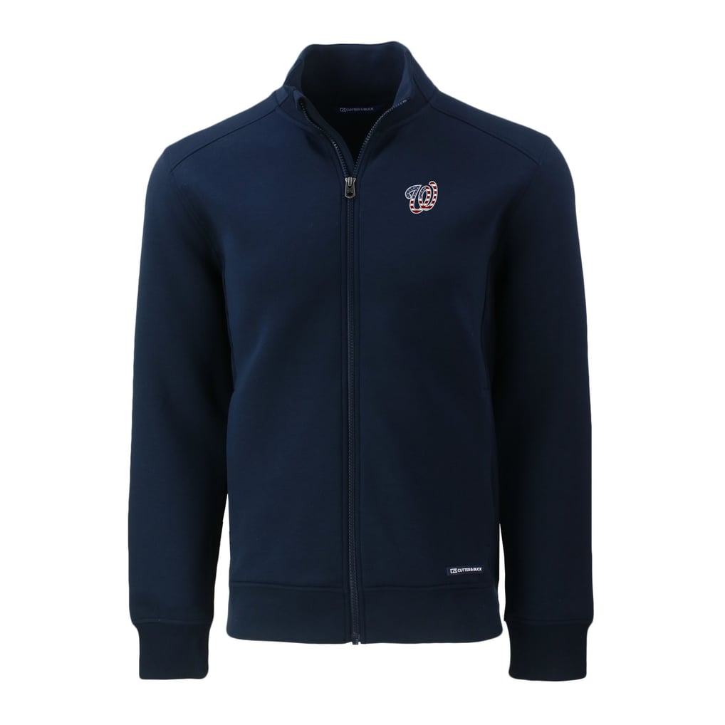 Washington Nationals Cutter & Buck Stars & Stripes Roam Eco Recycled Full-Zip Jacket - Navy