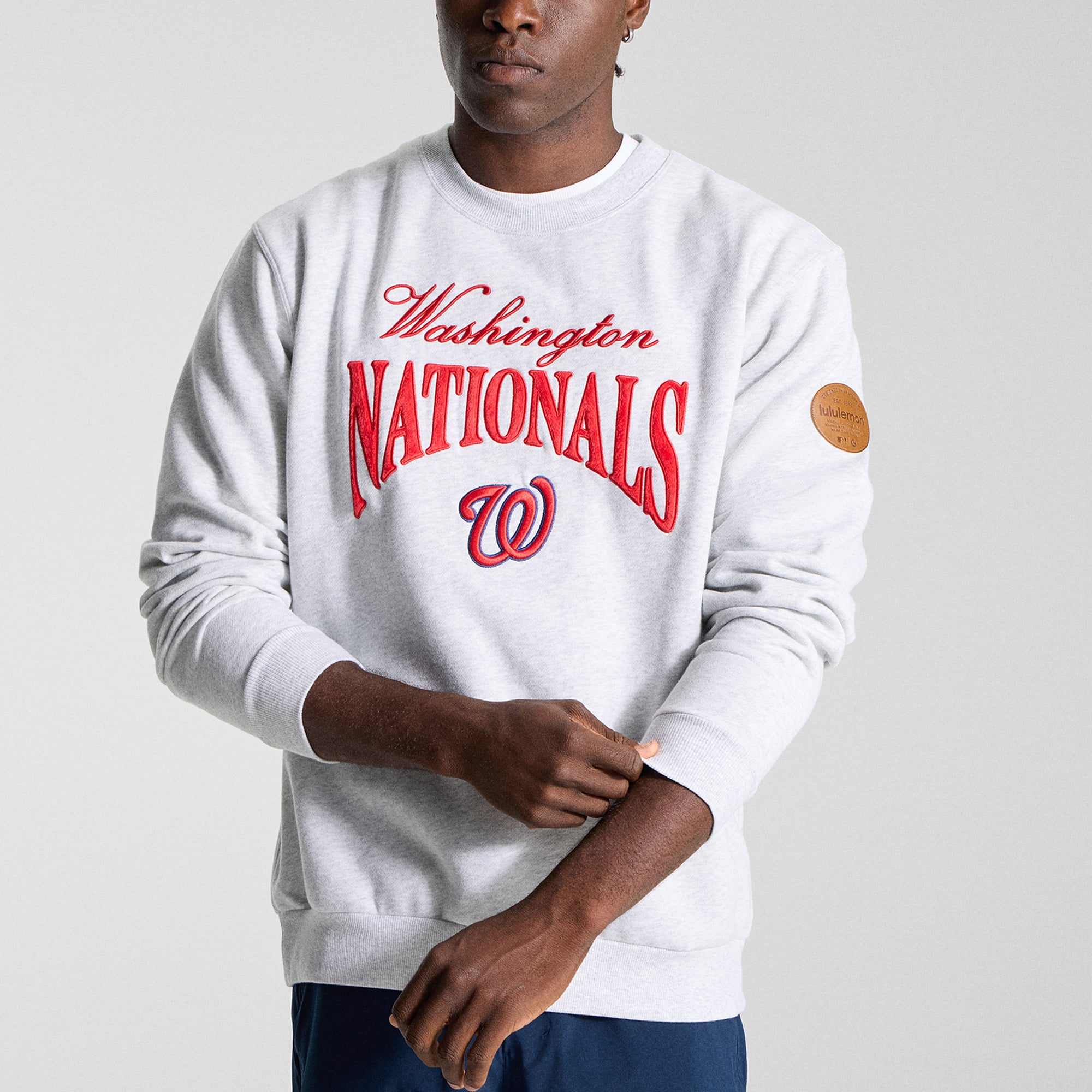 Sweat-shirt Steady State gris chiné ultra clair pour homme de lululemon, modèle Core Heathered