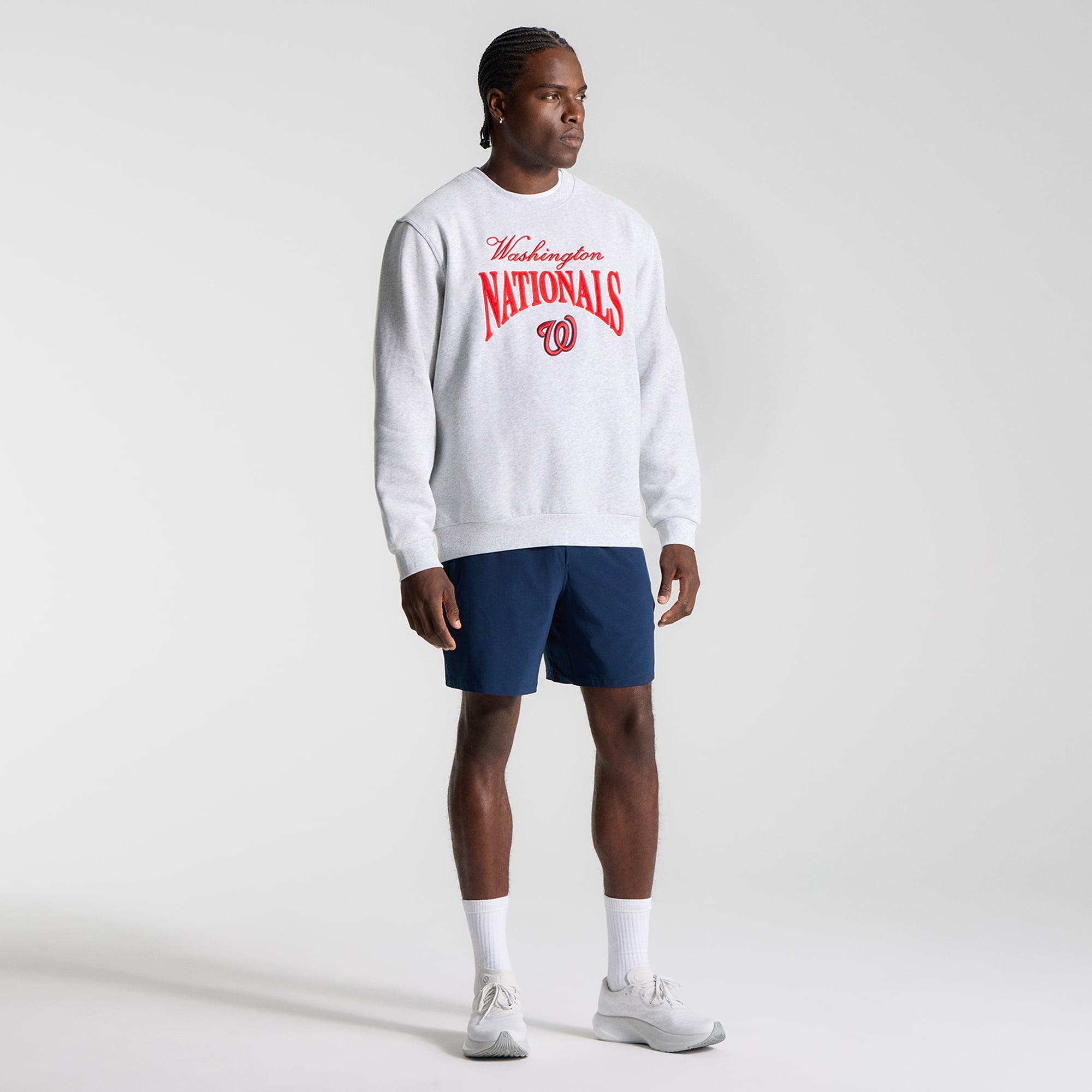 Sweat-shirt Steady State gris chiné ultra clair pour homme de lululemon, modèle Core Heathered