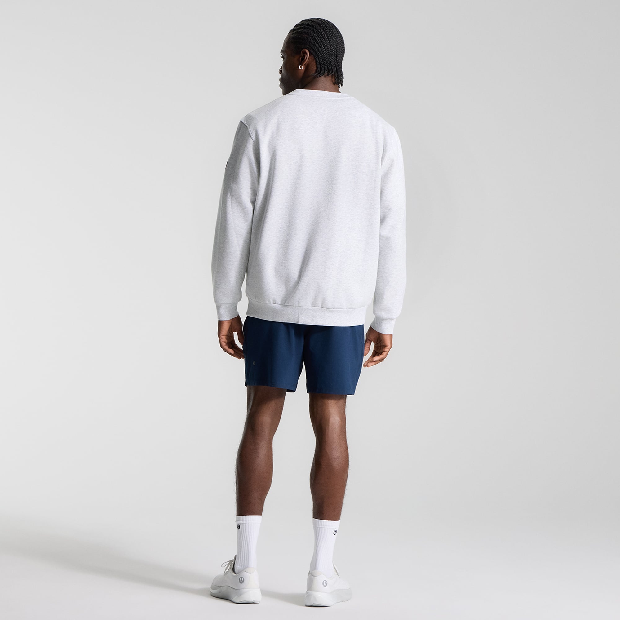 Sweat-shirt Steady State gris chiné ultra clair pour homme de lululemon, modèle Core Heathered