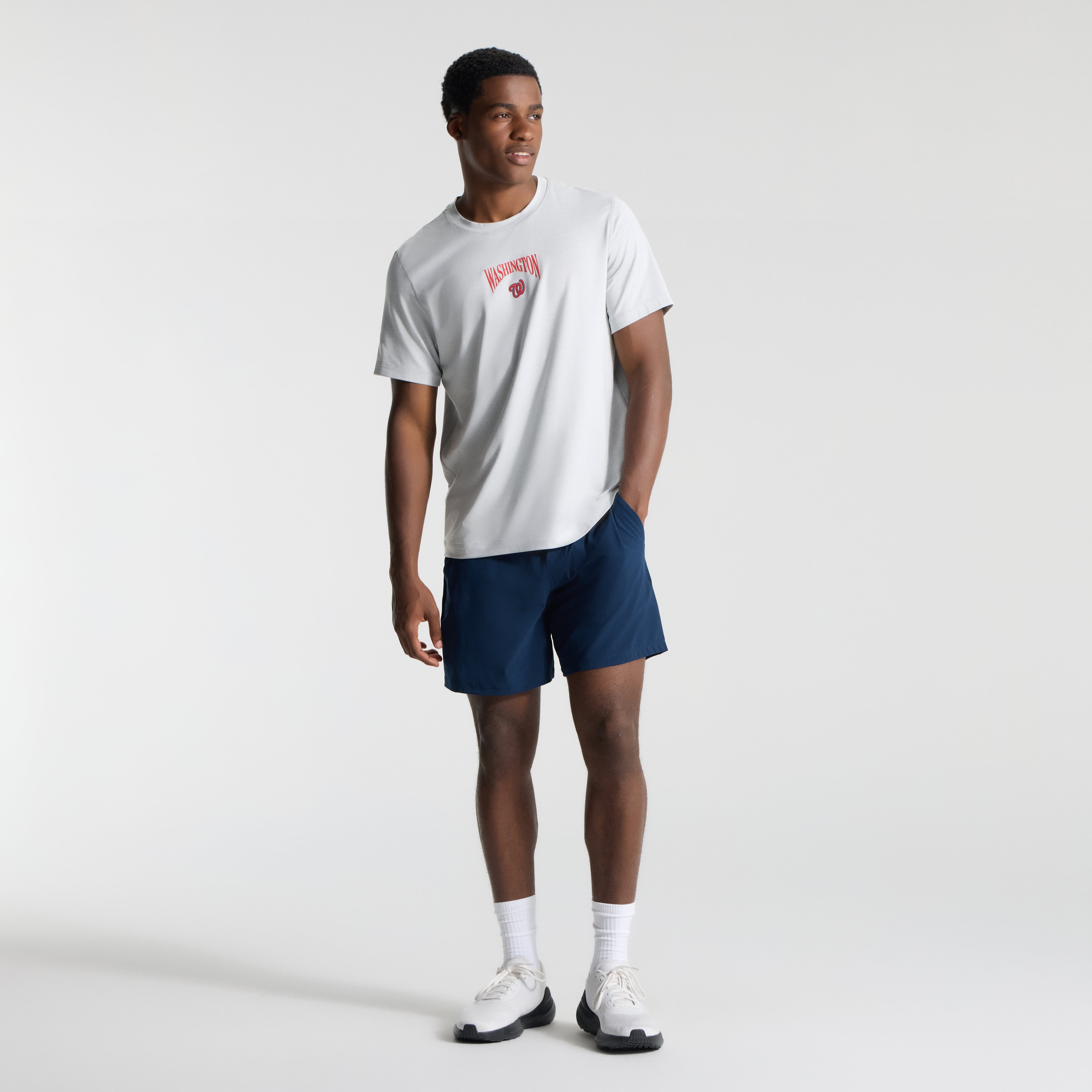 T-shirt en jersey doux pour homme lululemon Heathered Silver Drop Washington Nationals