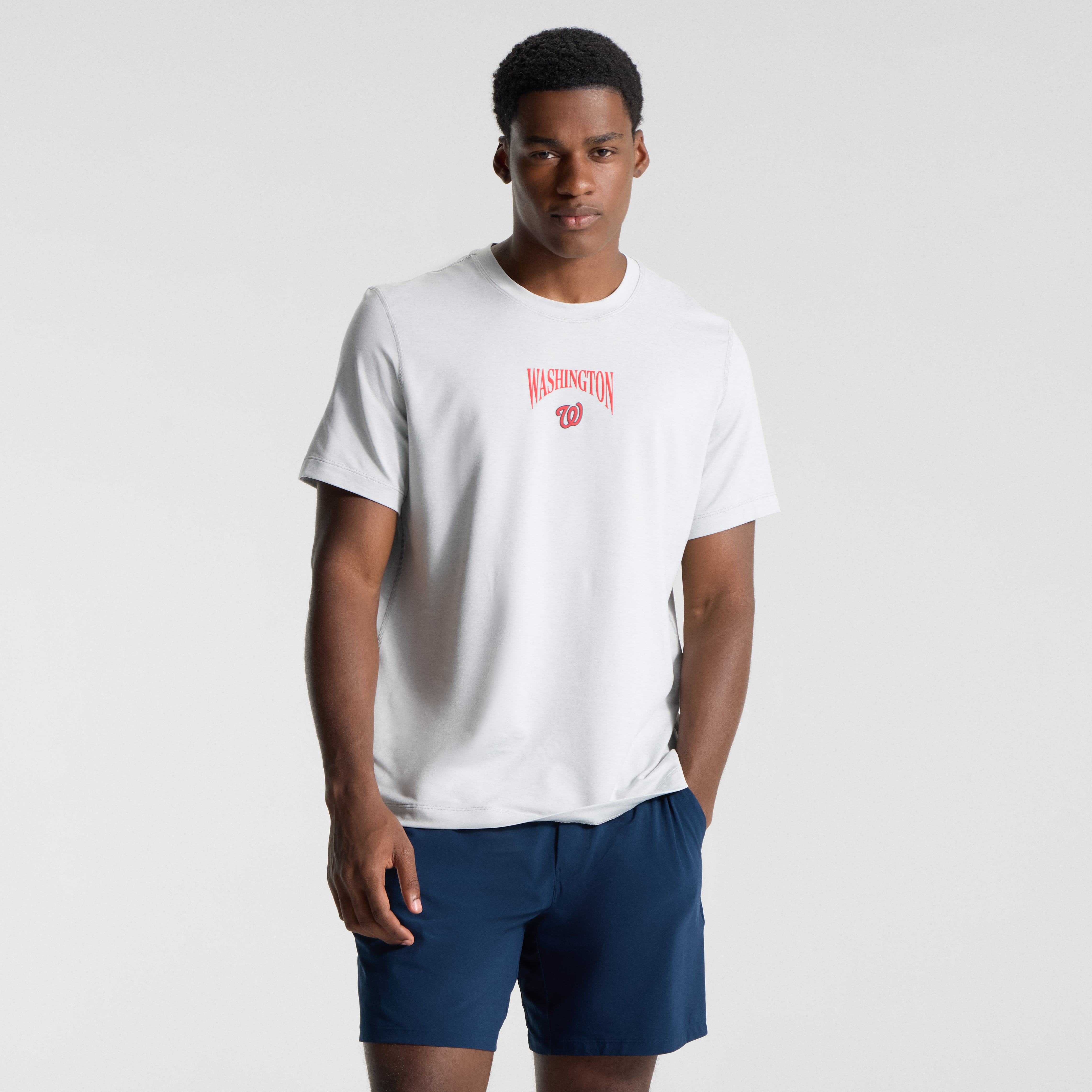 T-shirt en jersey doux pour homme lululemon Heathered Silver Drop Washington Nationals
