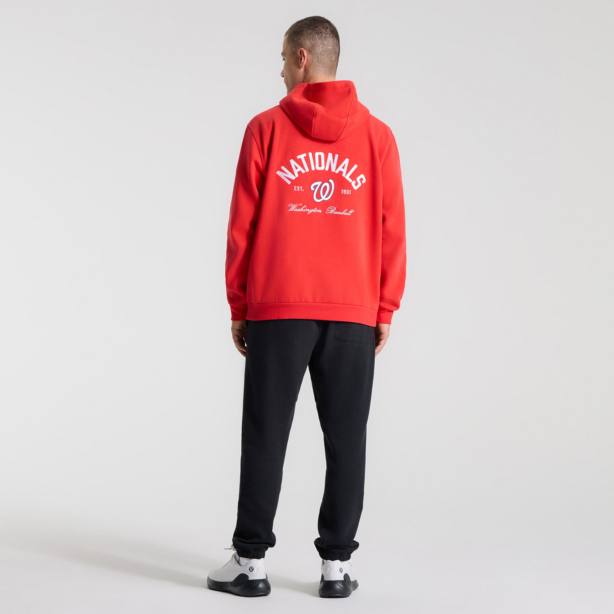 Sweat à capuche Steady State True Red Washington Nationals pour homme de lululemon