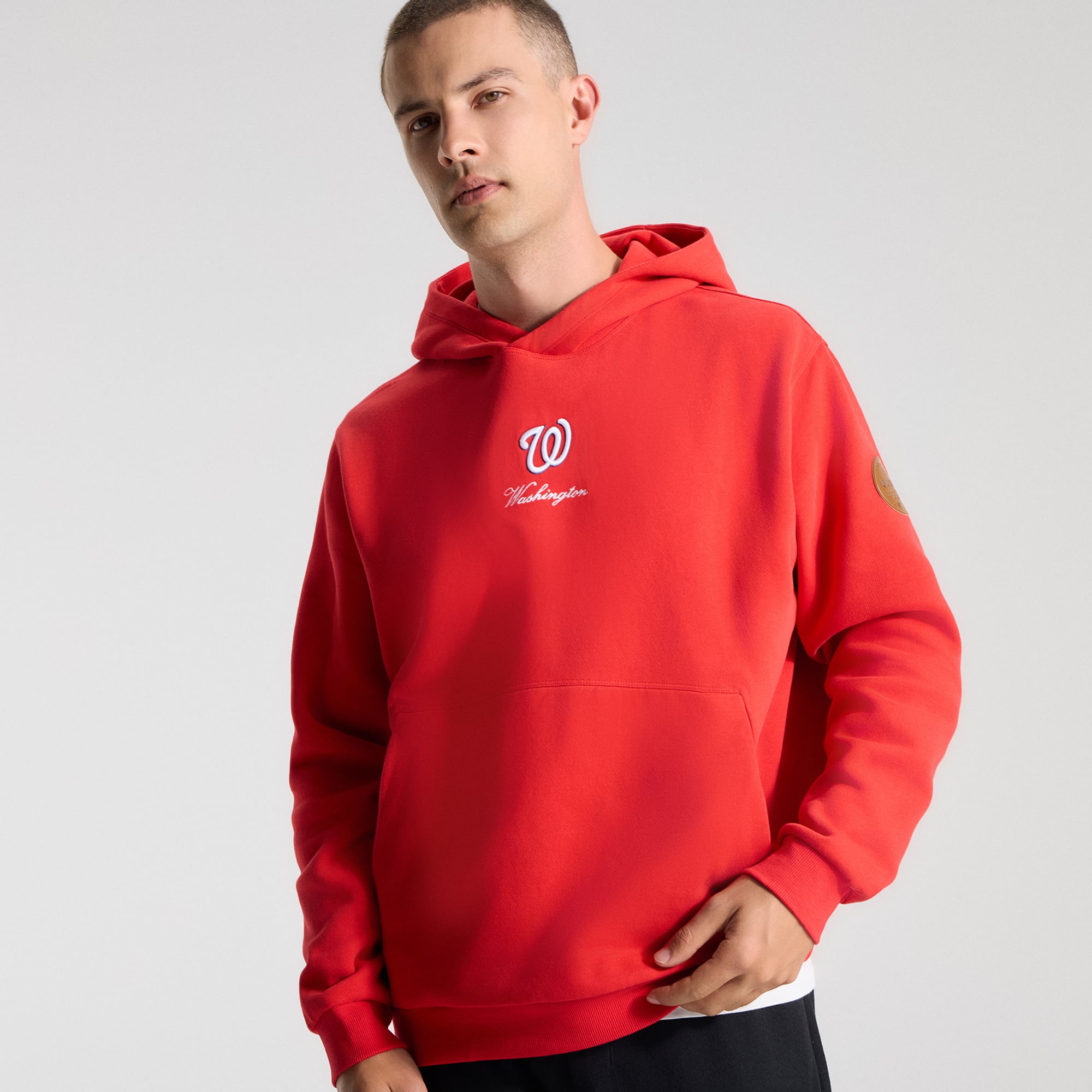 Sweat à capuche Steady State True Red Washington Nationals pour homme de lululemon