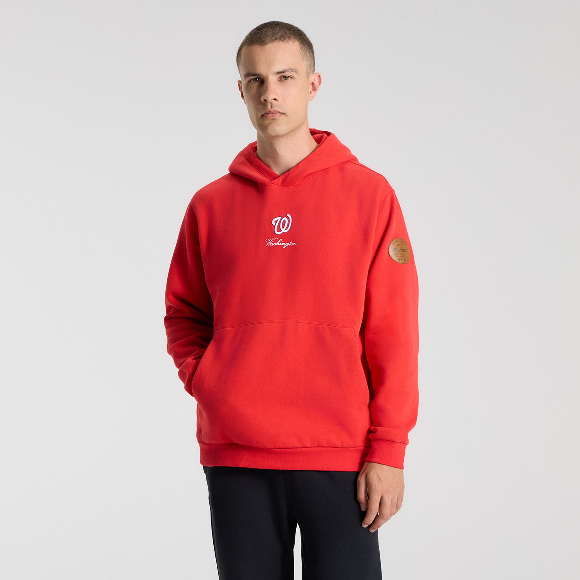 Sweat à capuche Steady State True Red Washington Nationals pour homme de lululemon