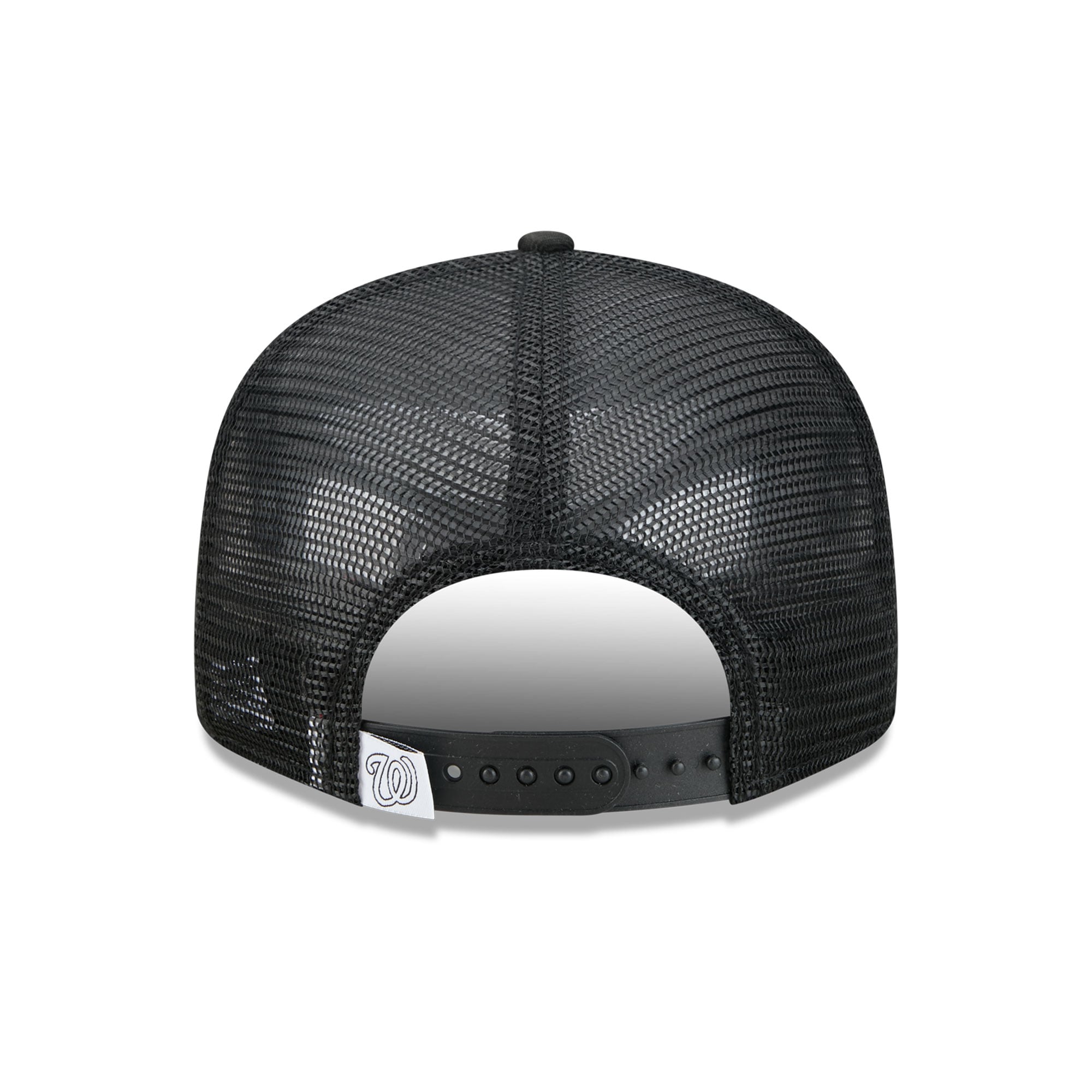 Casquette trucker ajustable New Era 9FIFTY noire Washington Nationals pour homme