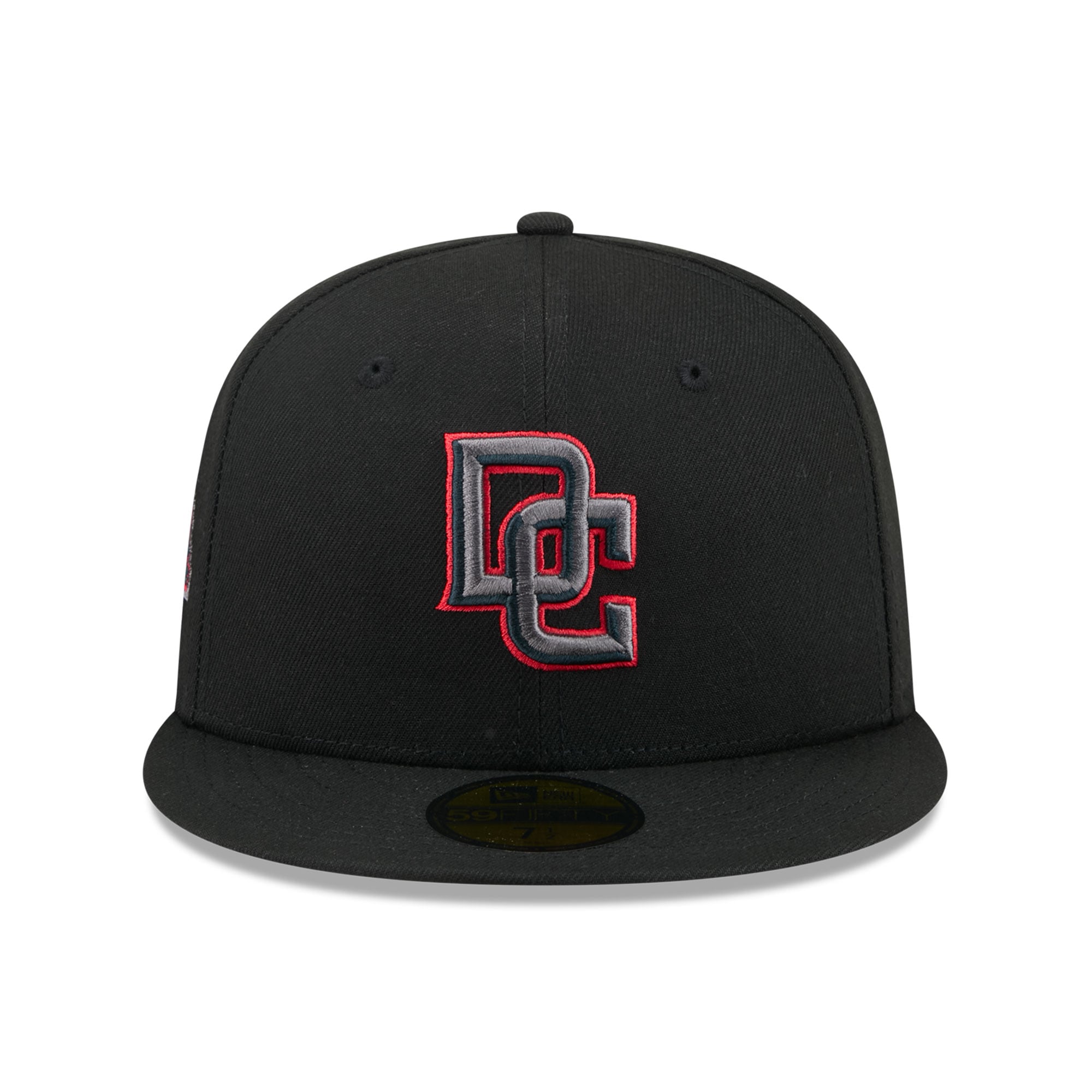 Casquette ajustée New Era 59FIFTY pour homme, noire, Washington Nationals, coloris pop.