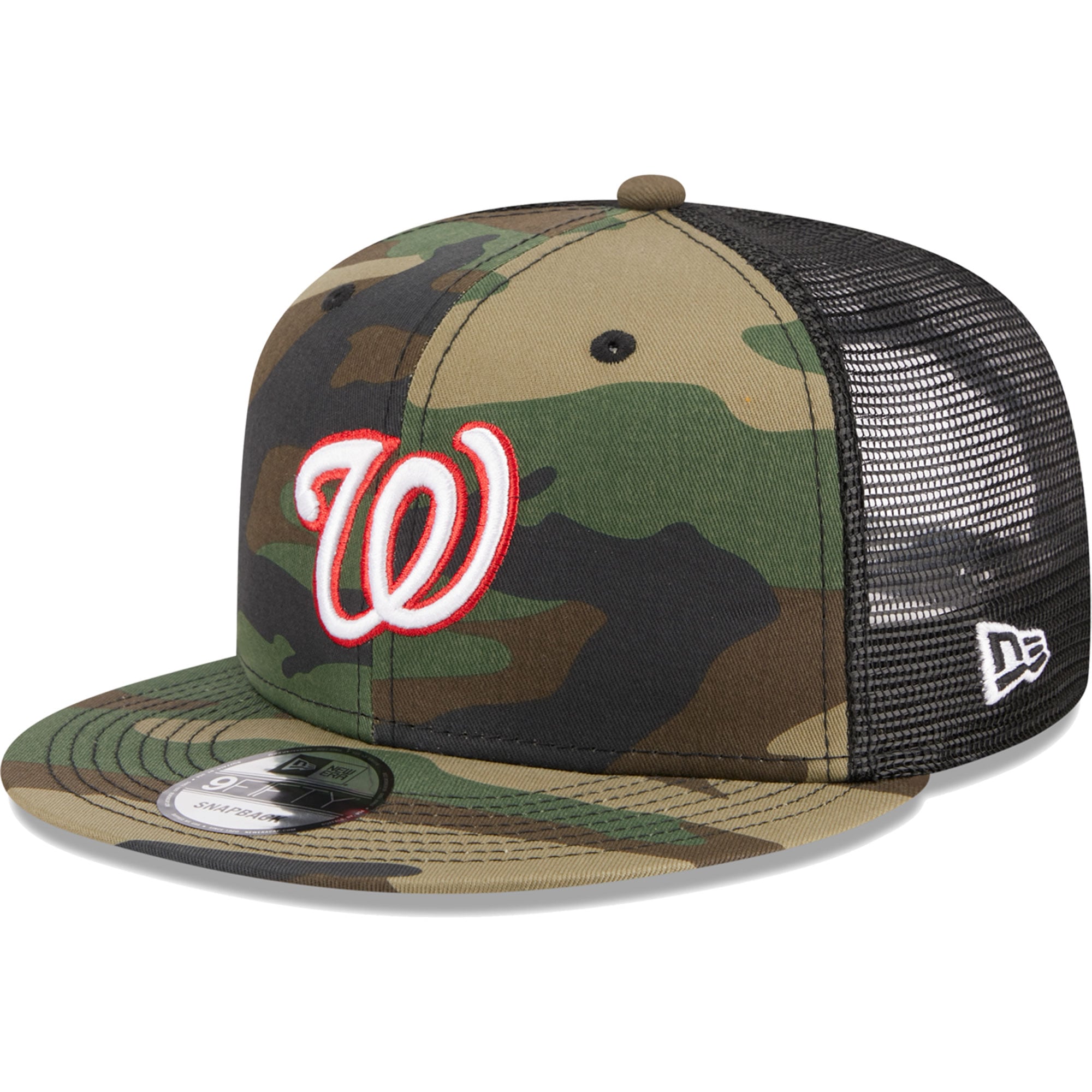 Casquette New Era Camo Washington Nationals Woodland Camo Trucker 9FIFTY Snapback pour homme