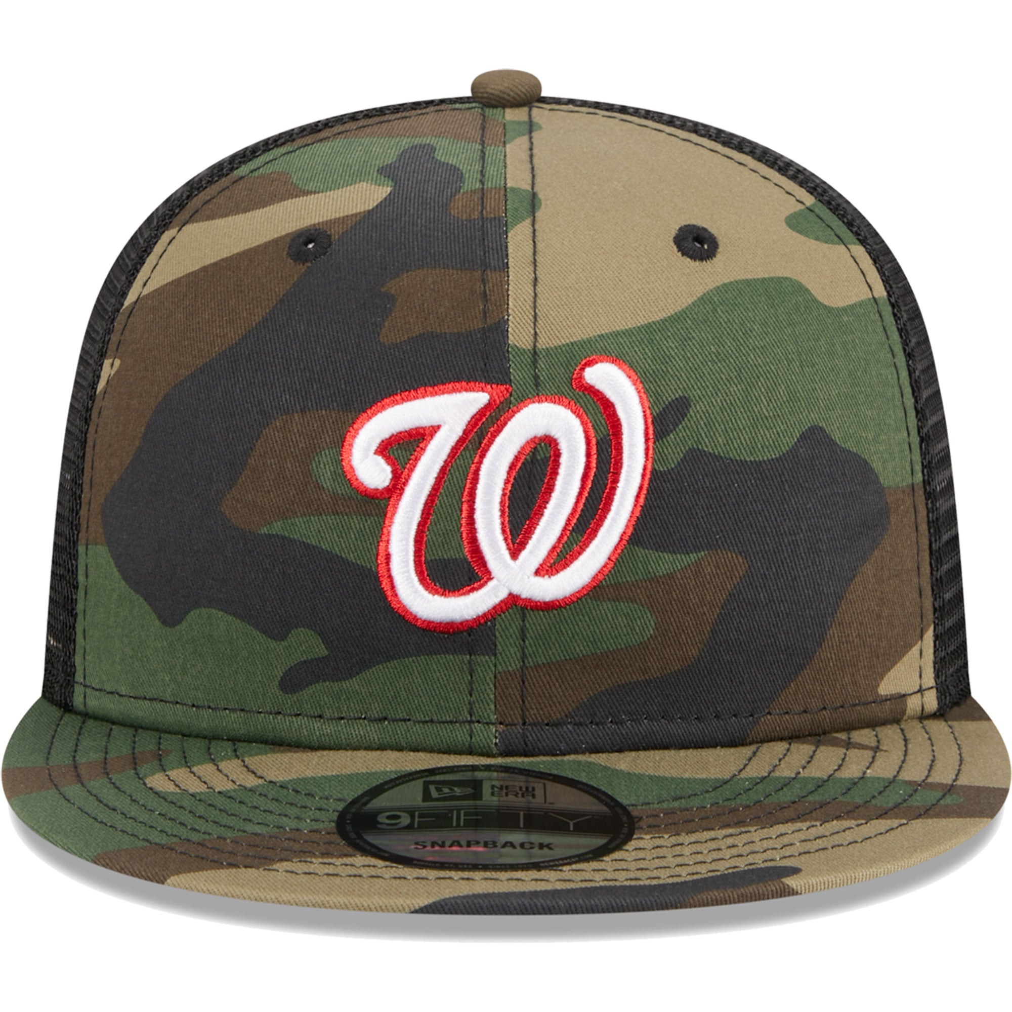 Casquette New Era Camo Washington Nationals Woodland Camo Trucker 9FIFTY Snapback pour homme