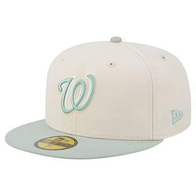Washington Nationals New Era Color Pack 59FIFTY Fitted Hat - Cream/Green
