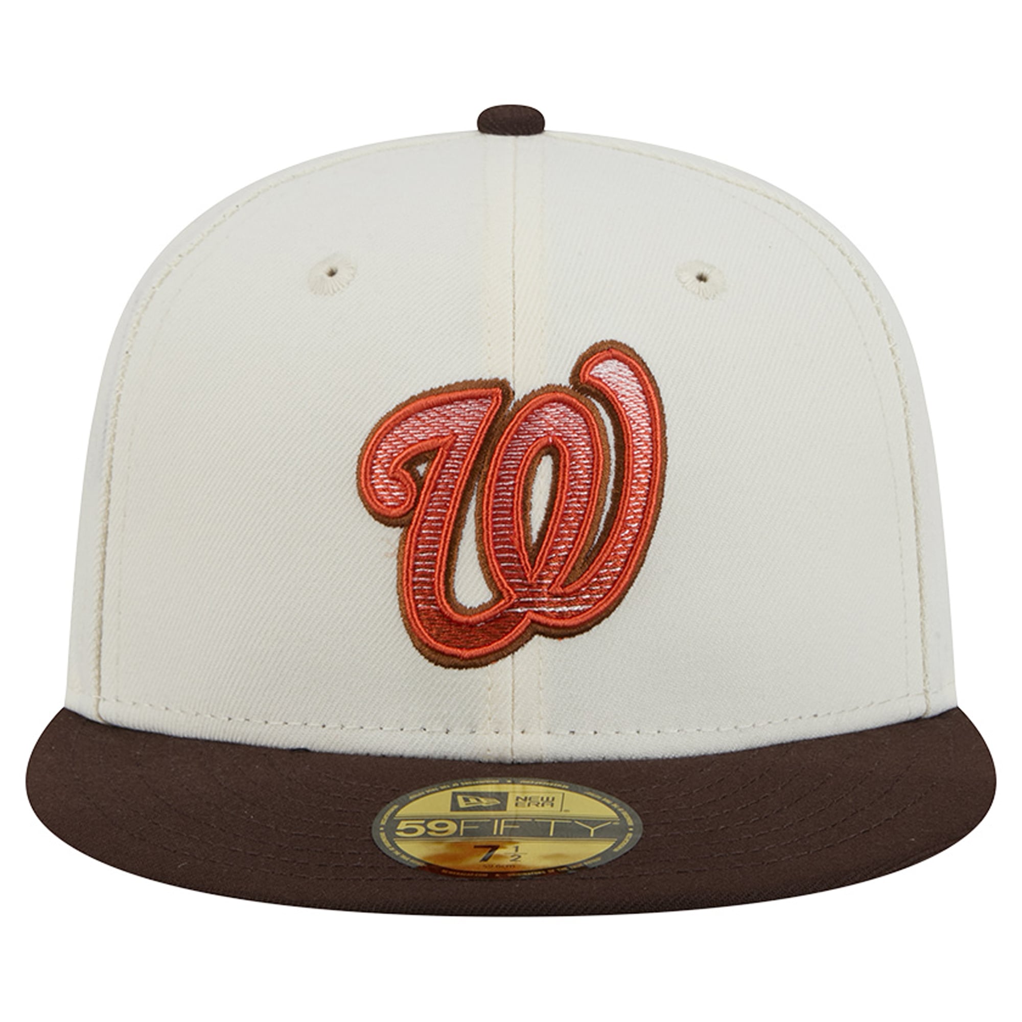 Men's New Era Natural/Brown Washington Nationals Pumpkin Spice 59FIFTY Fitted Hat