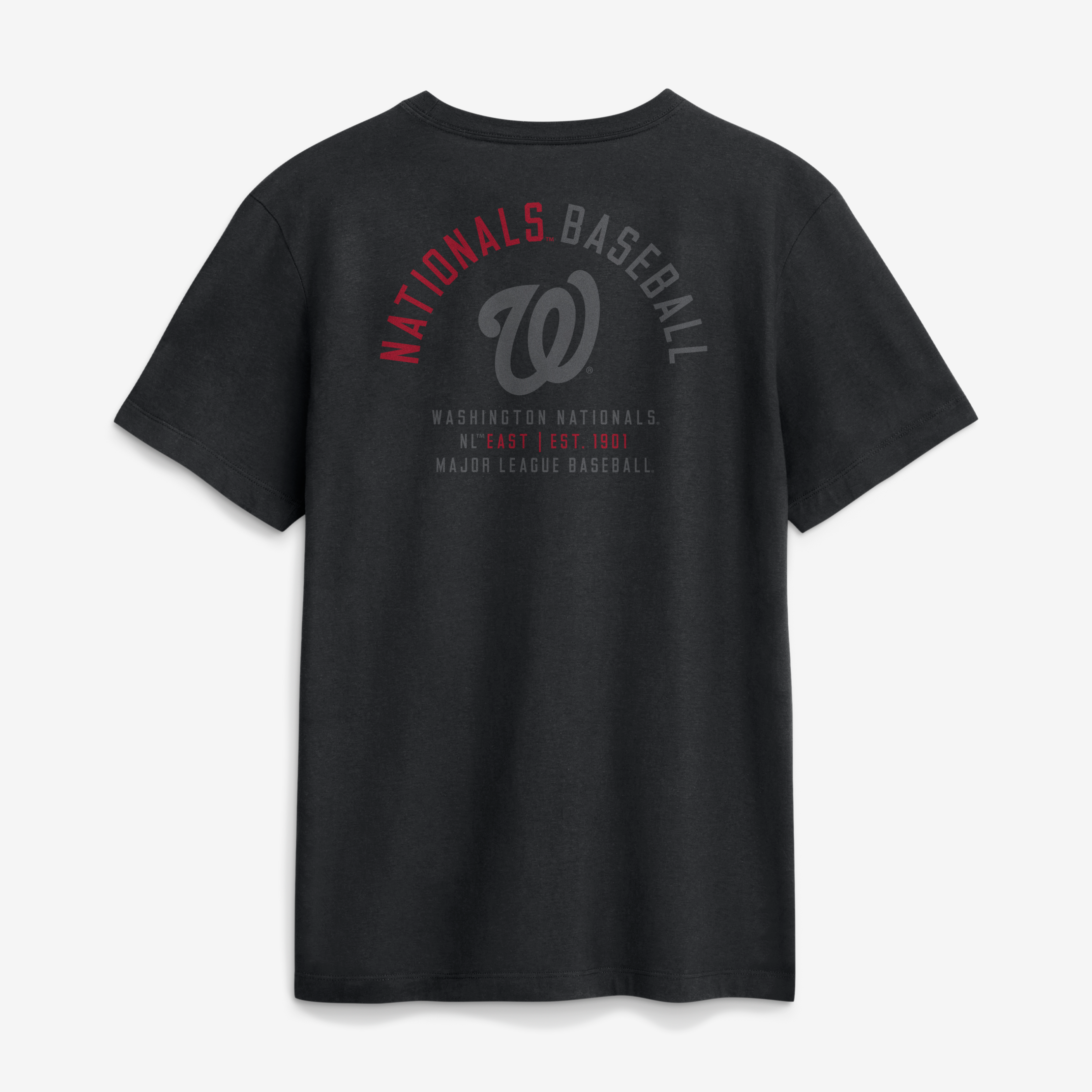 T-shirt Nike noir pour homme avec logo divisé des Washington Nationals