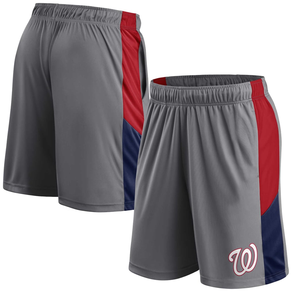 Washington Nationals Profile Team Shorts - Gray/Red