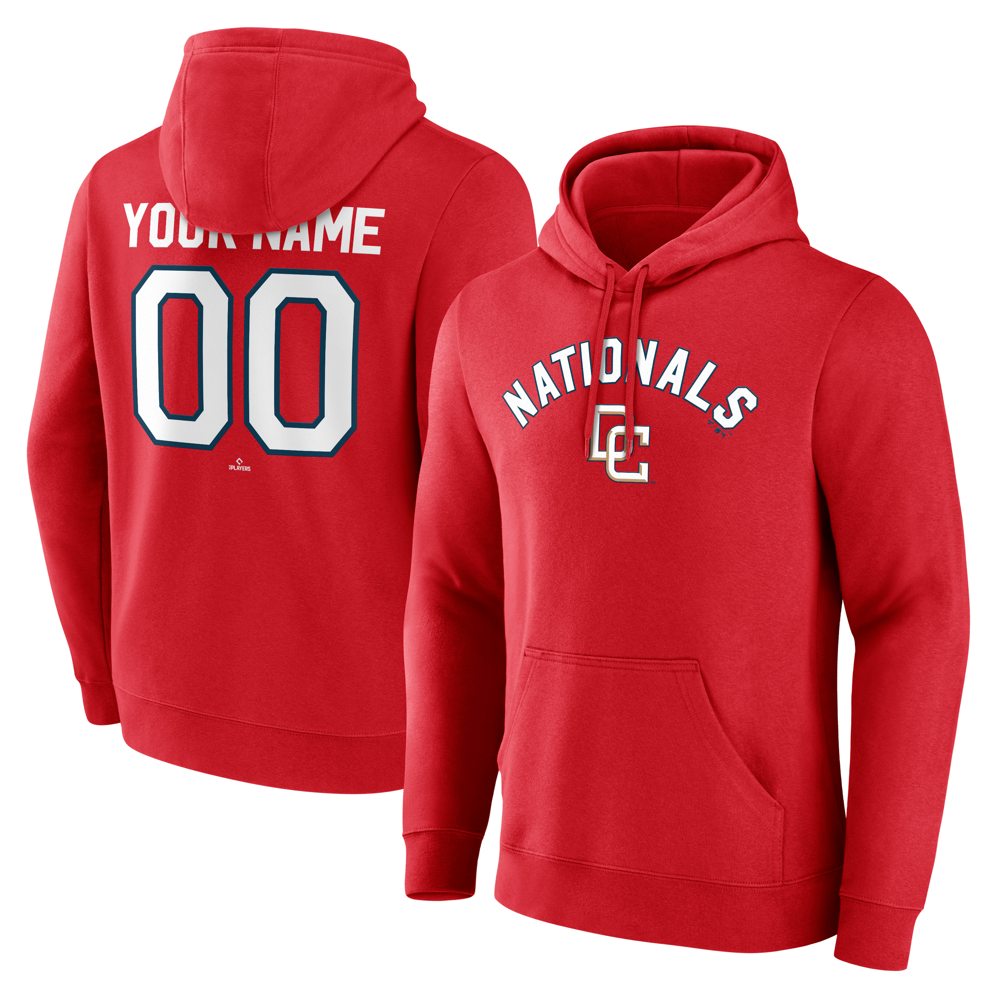 Men's Red Washington Nationals Cooperstown Collection Winning Streak Personalized Name & Number Hoodie
