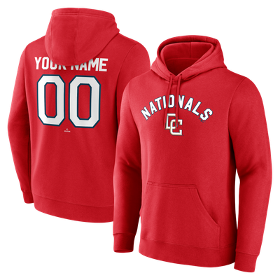 Sweat à capuche Washington Nationals Cooperstown Collection Winning Streak personnalisé avec nom et numéro - Rouge