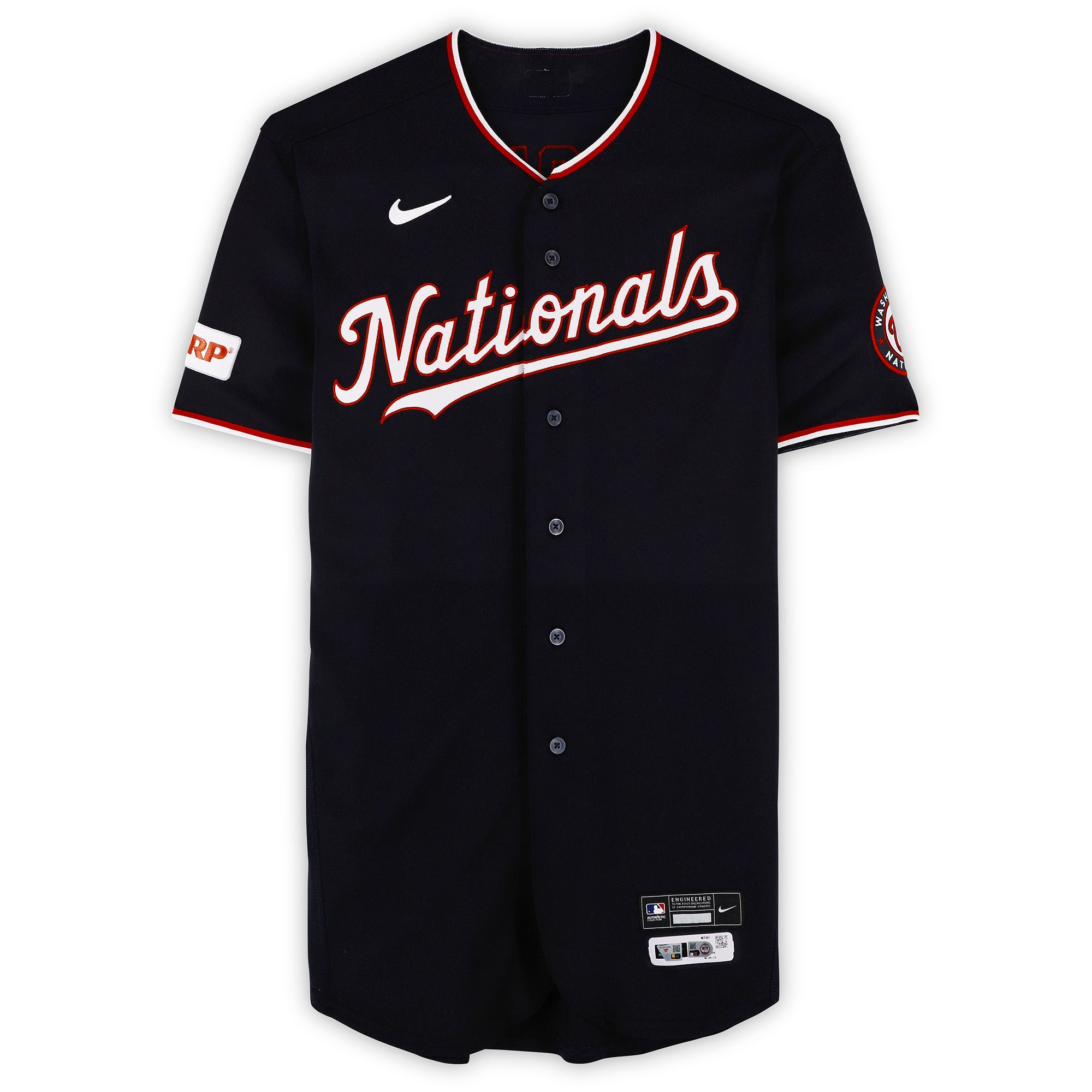 Maillot bleu marine n° 36 porté par Miles Mikolas (Washington Nationals) lors du match contre les Braves d'Atlanta le 22 mai 2026