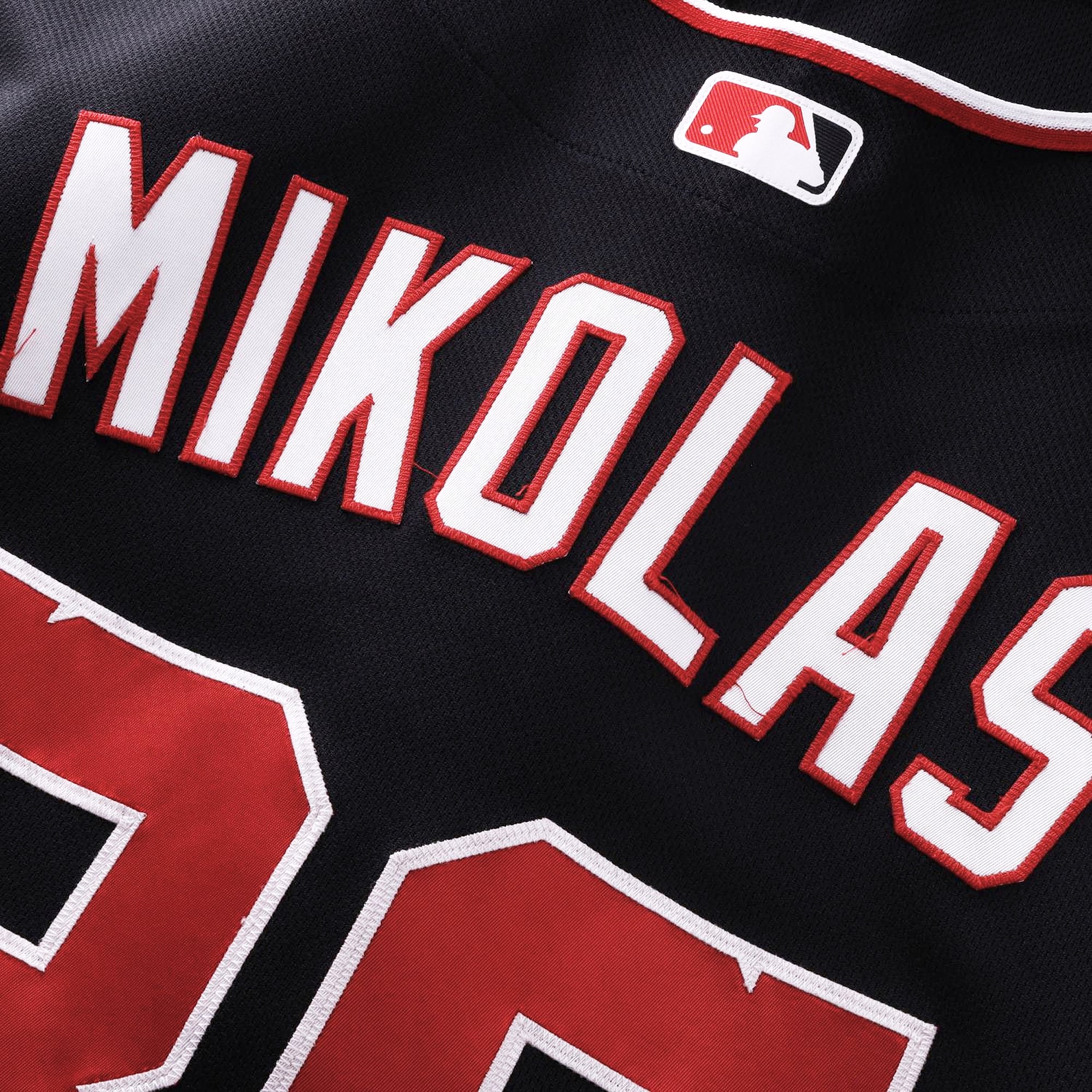 Maillot bleu marine n° 36 porté par Miles Mikolas (Washington Nationals) lors du match contre les Braves d'Atlanta le 22 mai 2026