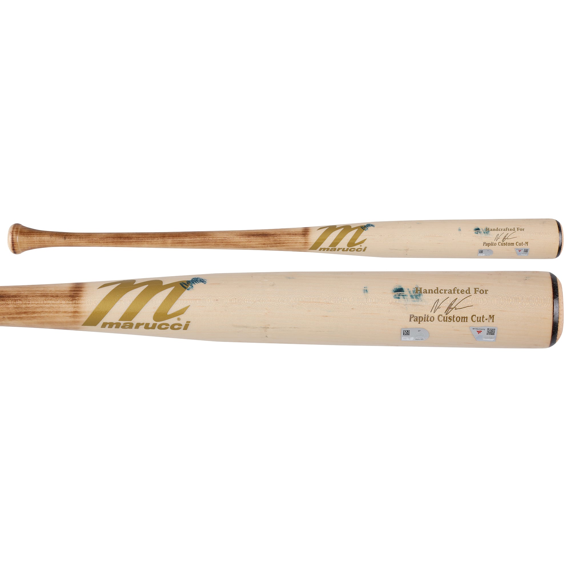 Bâton cassé Tan Marucci utilisé par Nasim Nuñez (Washington Nationals) lors du match contre les Braves d'Atlanta le 30 juillet 2026
