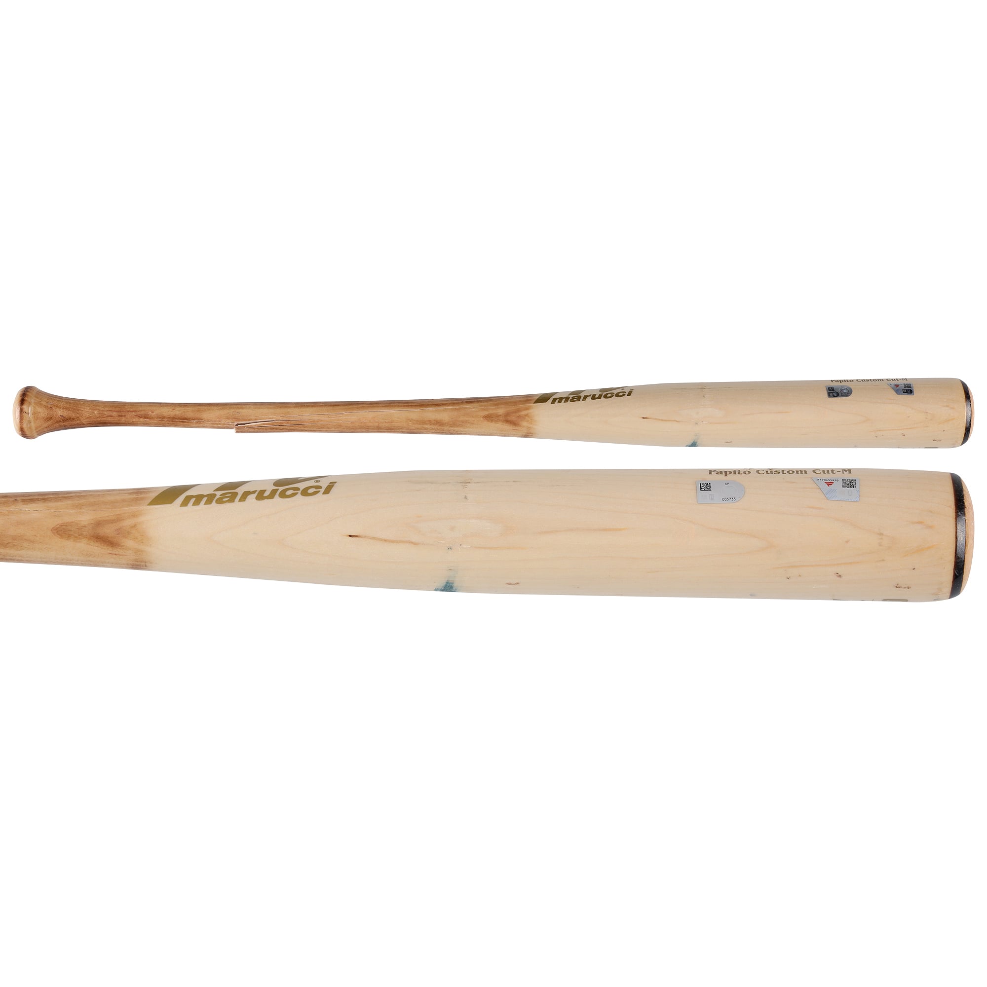 Bâton cassé Tan Marucci utilisé par Nasim Nuñez (Washington Nationals) lors du match contre les Braves d'Atlanta le 30 juillet 2026