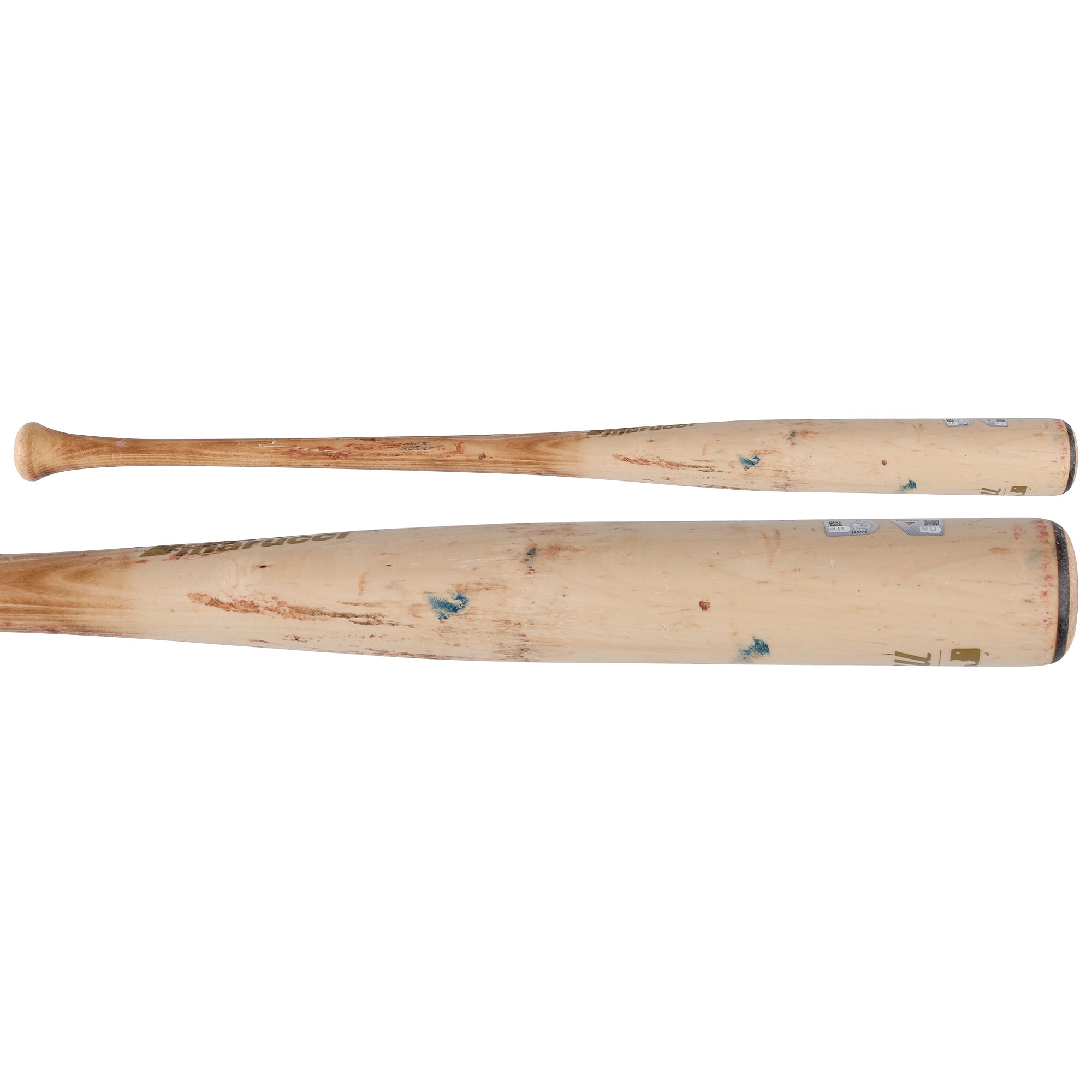 Bâton cassé Tan Marucci utilisé par Nasim Nuñez, des Washington Nationals, lors du match contre les New York Yankees le 12 juillet 2026