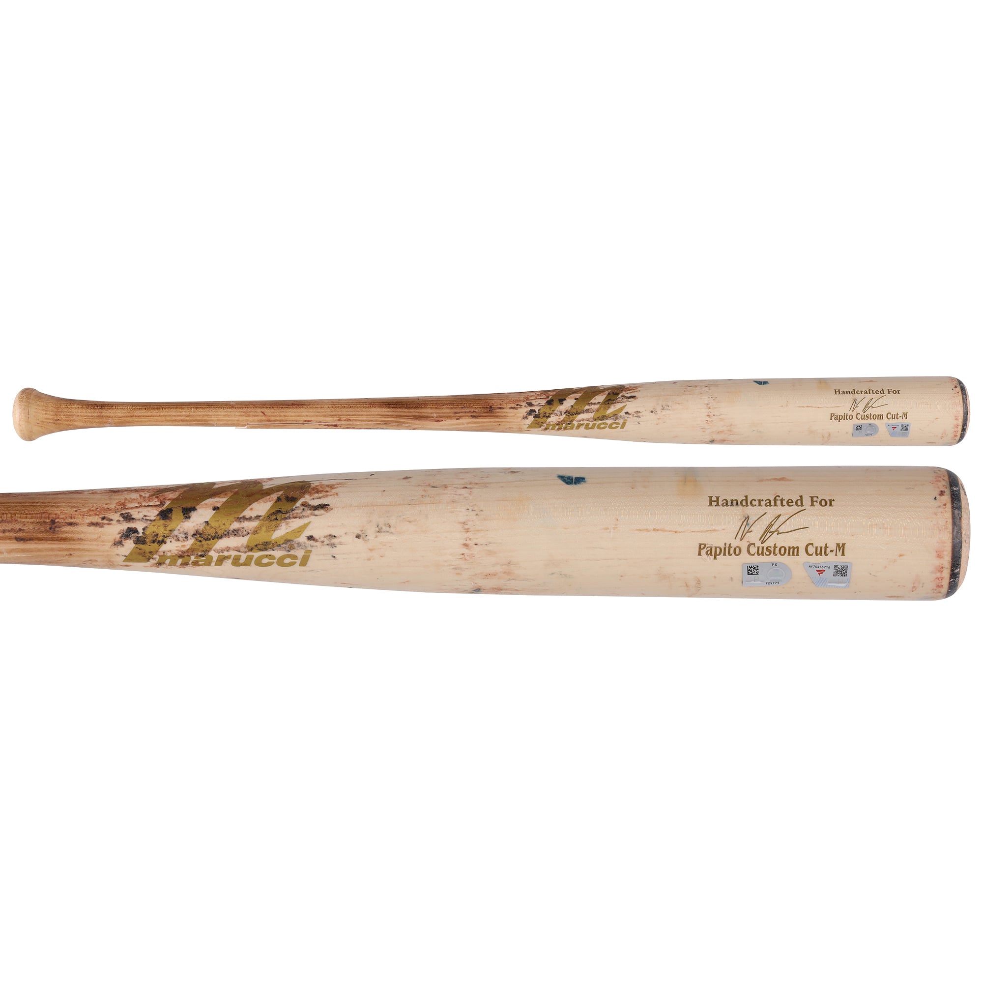 Bâton cassé Tan Marucci utilisé par Nasim Nuñez, des Washington Nationals, lors du match contre les New York Yankees le 12 juillet 2026