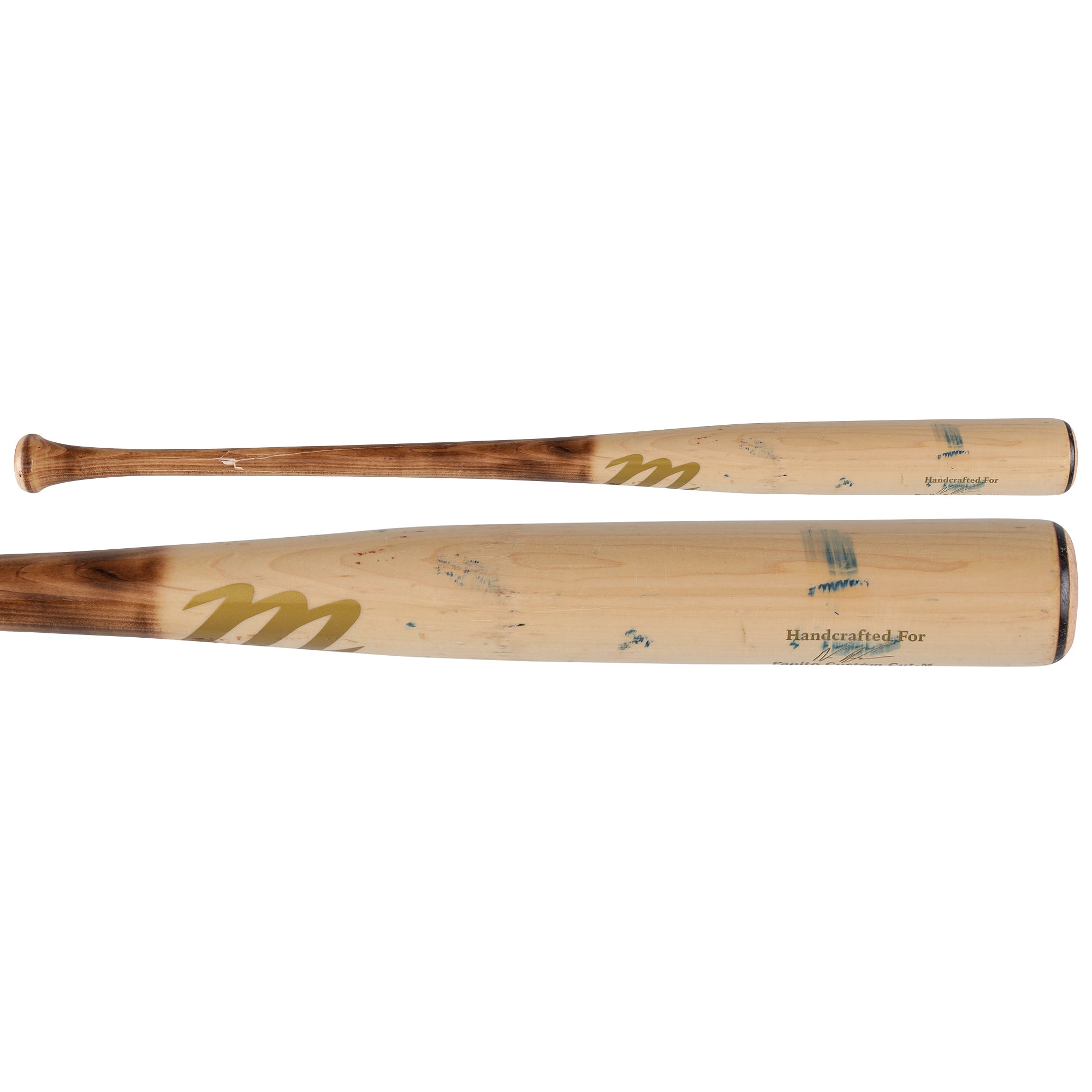 Bâton cassé Tan Marucci utilisé par Nasim Nuñez, des Washington Nationals