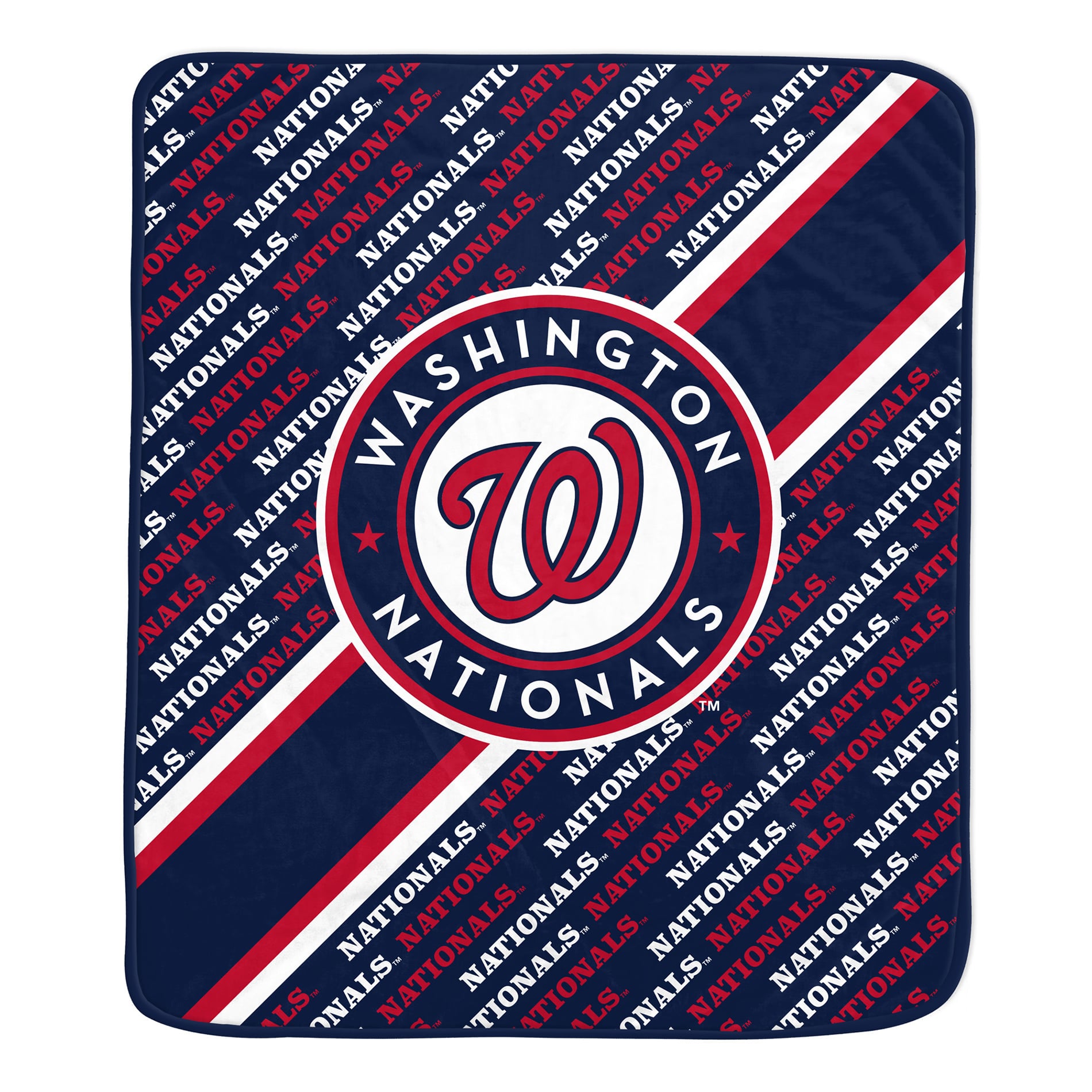 Couverture ultra douce Pegasus Washington Nationals 60" x 70" (diagonale) avec logo doublé