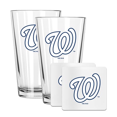 Washington Nationals The Memory Company 16oz. Pint Glass and Coaster Set