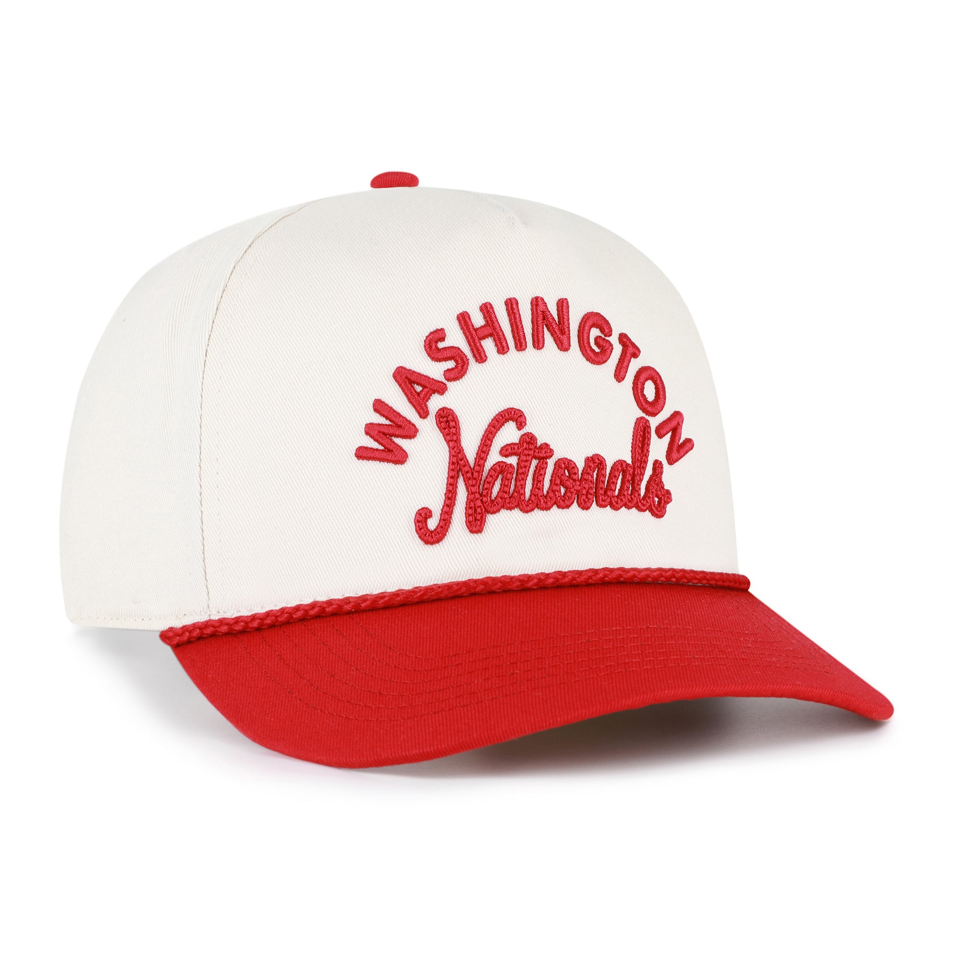 Unisex '47 Natural/Red Washington Nationals Rope Script Hitch Adjustable Hat