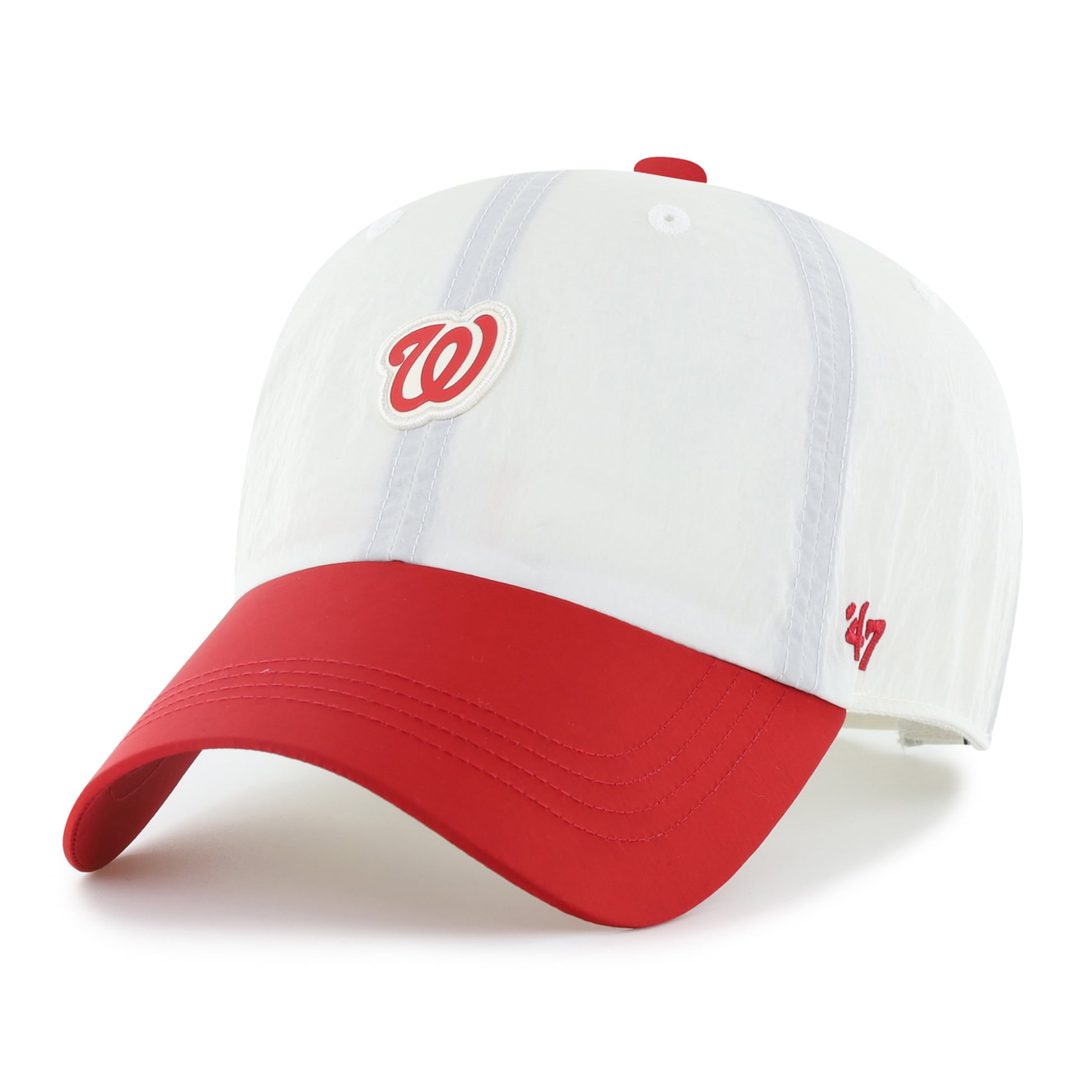 Casquette unisexe ajustable '47 Washington Nationals Modernia Clean Up blanche/rouge