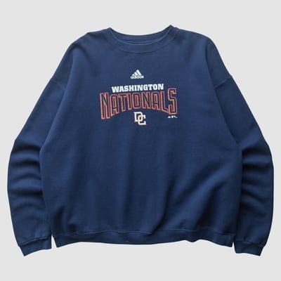 Washington Nationals Adidas 2000s Pullover Sweatshirt - Navy - XL by Fanatics Real Vintage