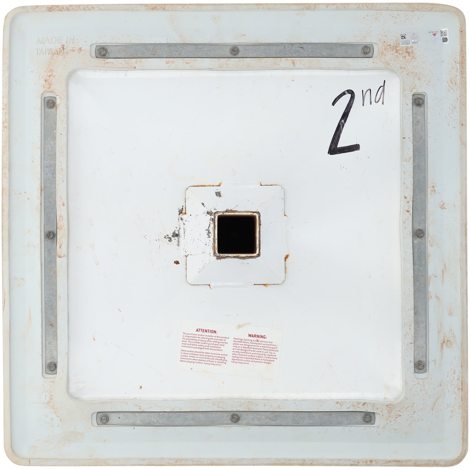 Washington Nationals Game-Used Base vs. Chicago Cubs on August 13, 2026 - Second Base - Innings 1-3