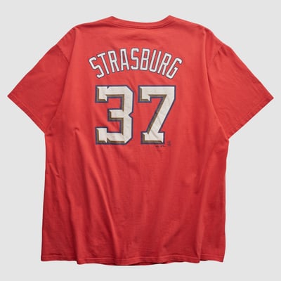 Washington Nationals Majestic 2010s T-shirt - Red - XL by Fanatics Real Vintage