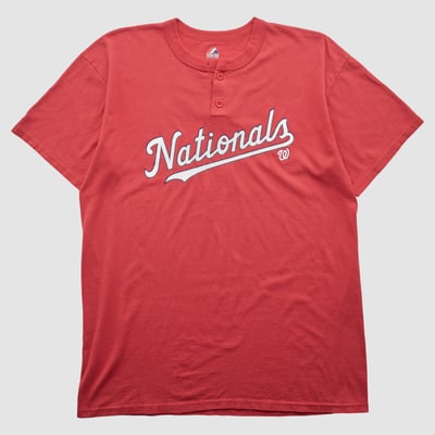 Washington Nationals Majestic 2010s T-shirt - Red - XL by Fanatics Real Vintage