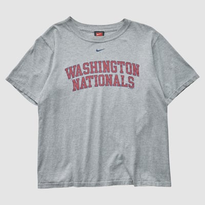 Washington Nationals Nike 2000s T-shirt - Heather Gray - S by Fanatics Real Vintage
