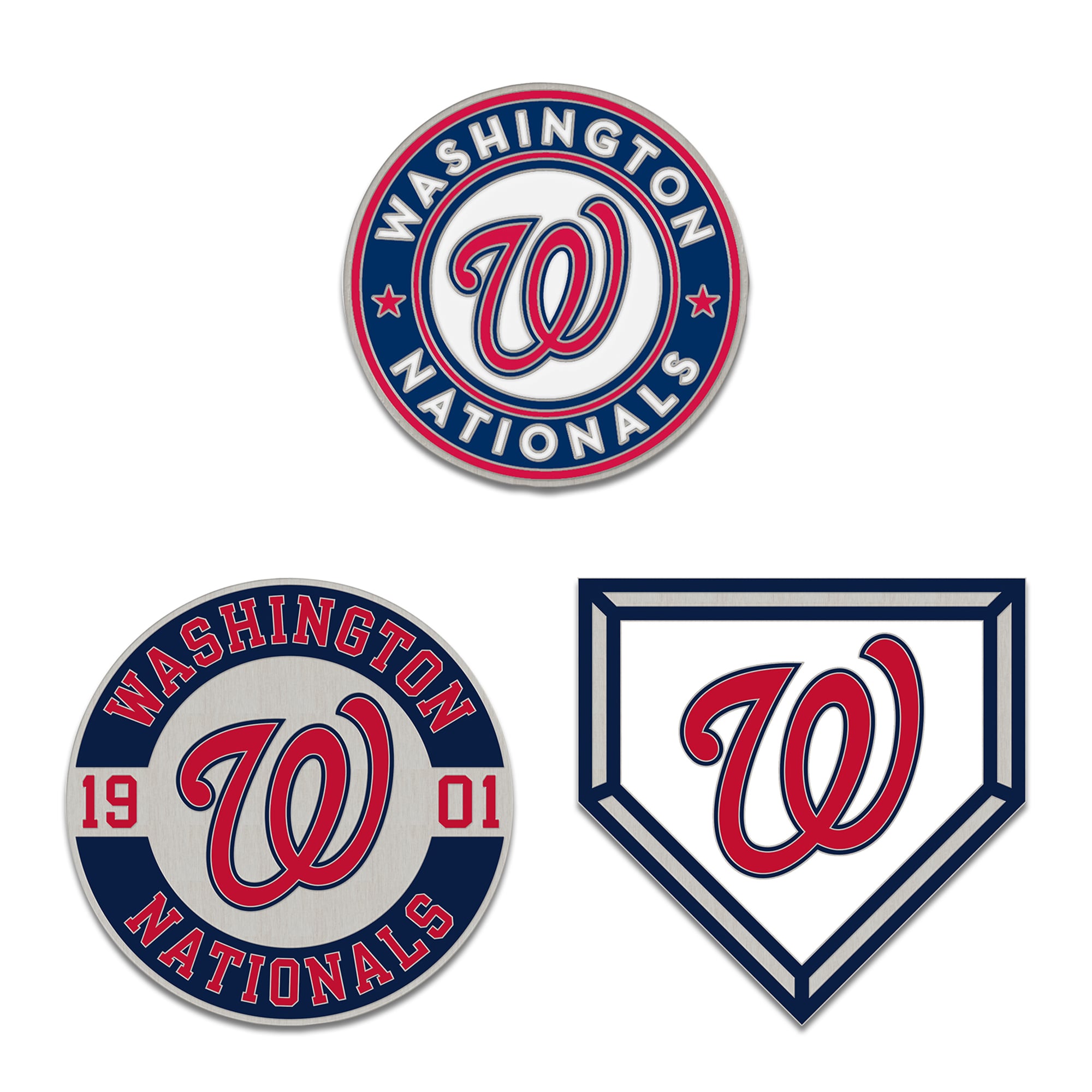 Ensemble de trois broches de collection WinCraft Washington Nationals