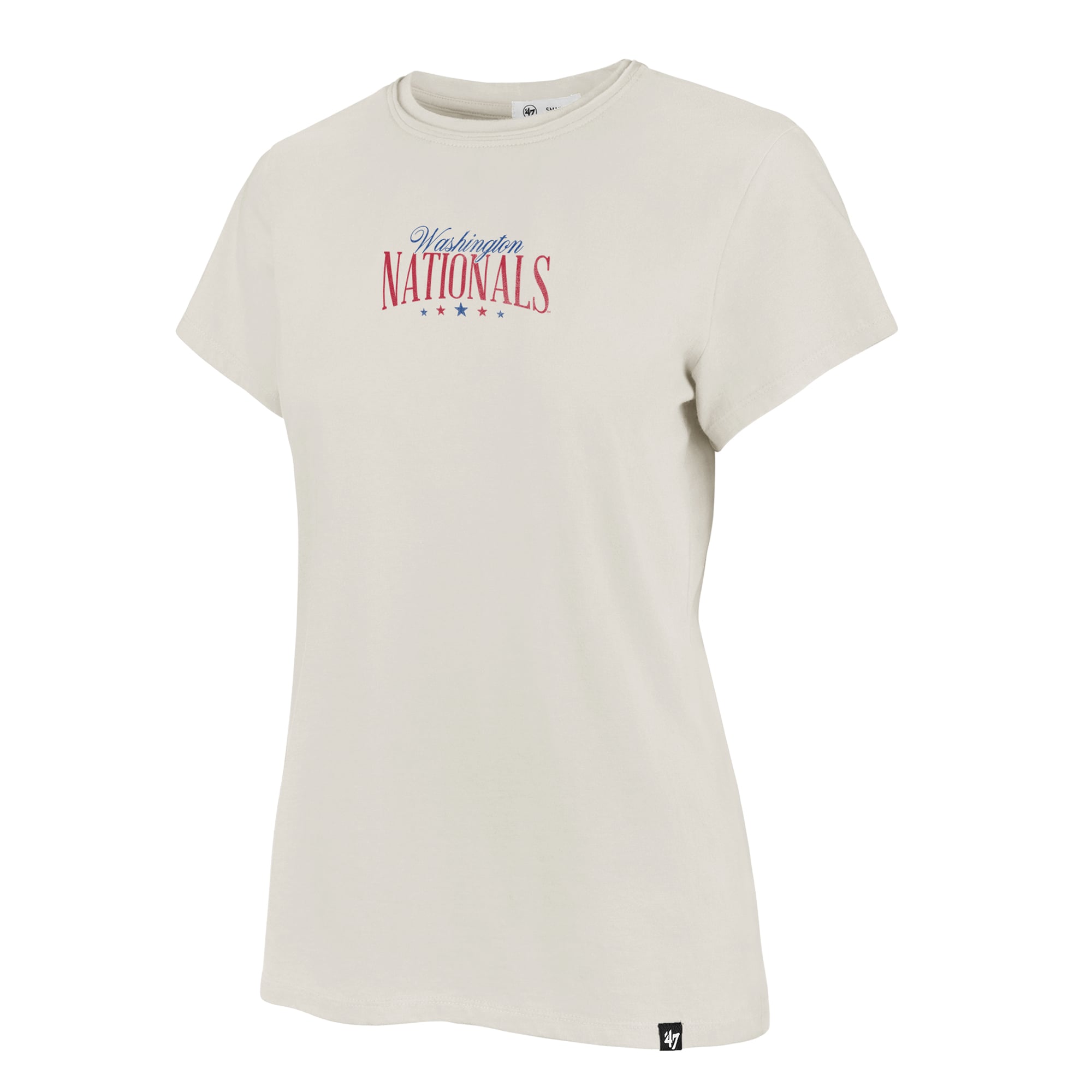 T-shirt Frankie '47 Cream Washington Nationals Bow Burst pour femmes
