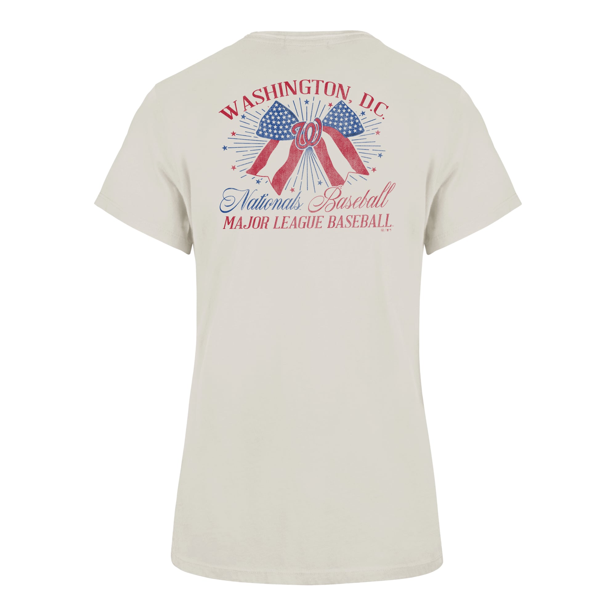T-shirt Frankie '47 Cream Washington Nationals Bow Burst pour femmes