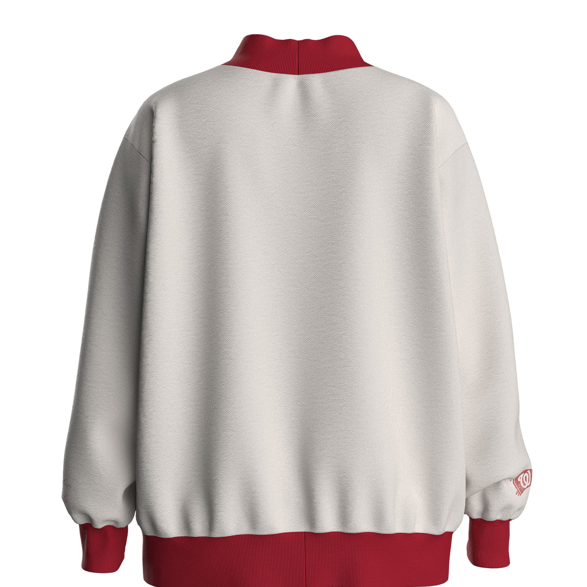 Women's Fanatics Cream Washington Nationals City Abbreviation Funnel Neck Fleece Sweatshirt