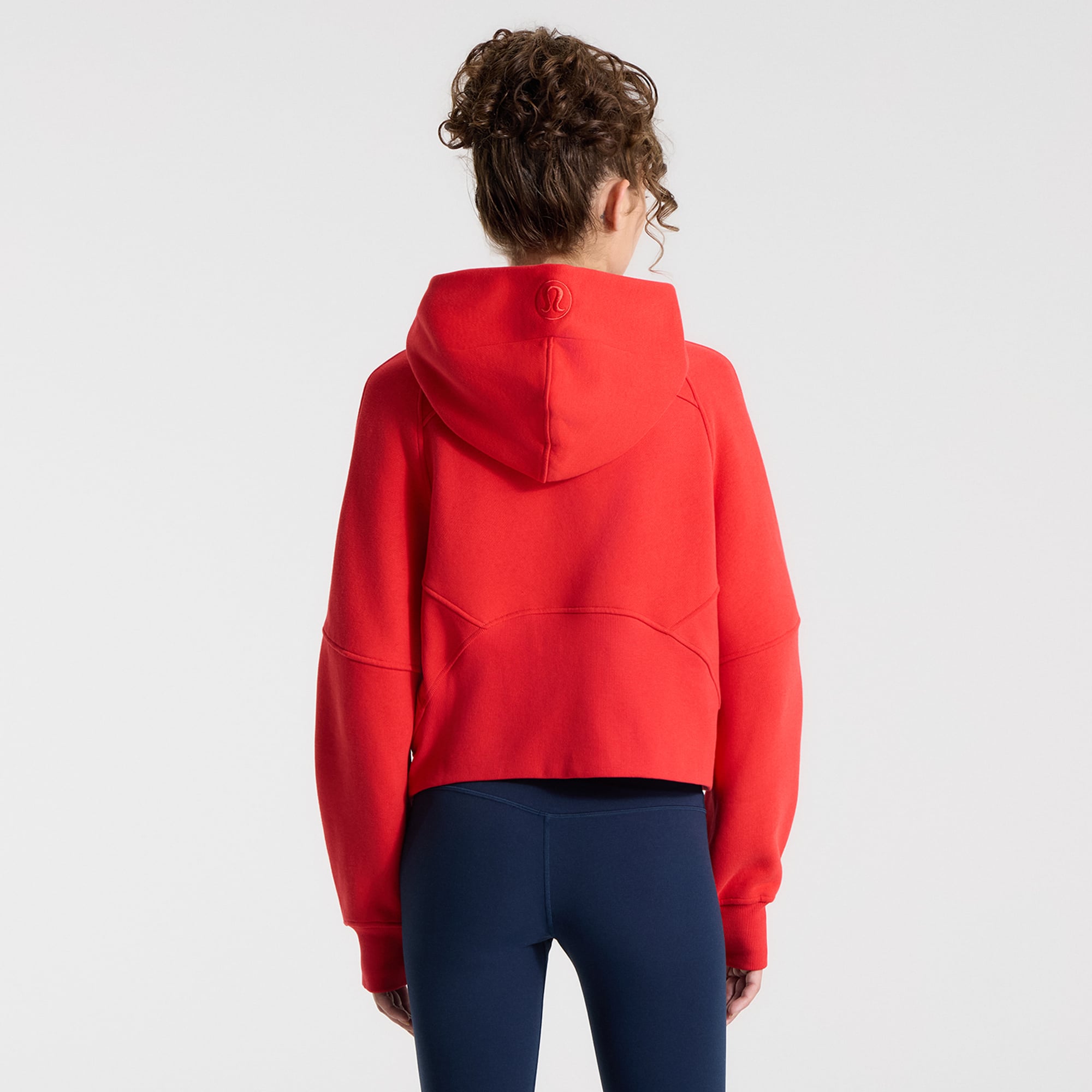 Sweat à capuche zippé surdimensionné True Red Washington Nationals Scuba pour femme de lululemon