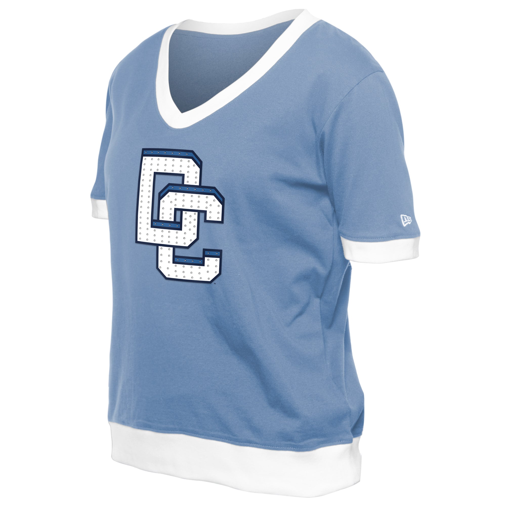 Women's New Era Blue Washington Nationals City Connect Rhinestone V-Neck T-Shirt
