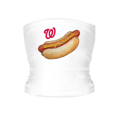 Washington Nationals Tiny Turnip Women's Hot Dog Tube Top - White