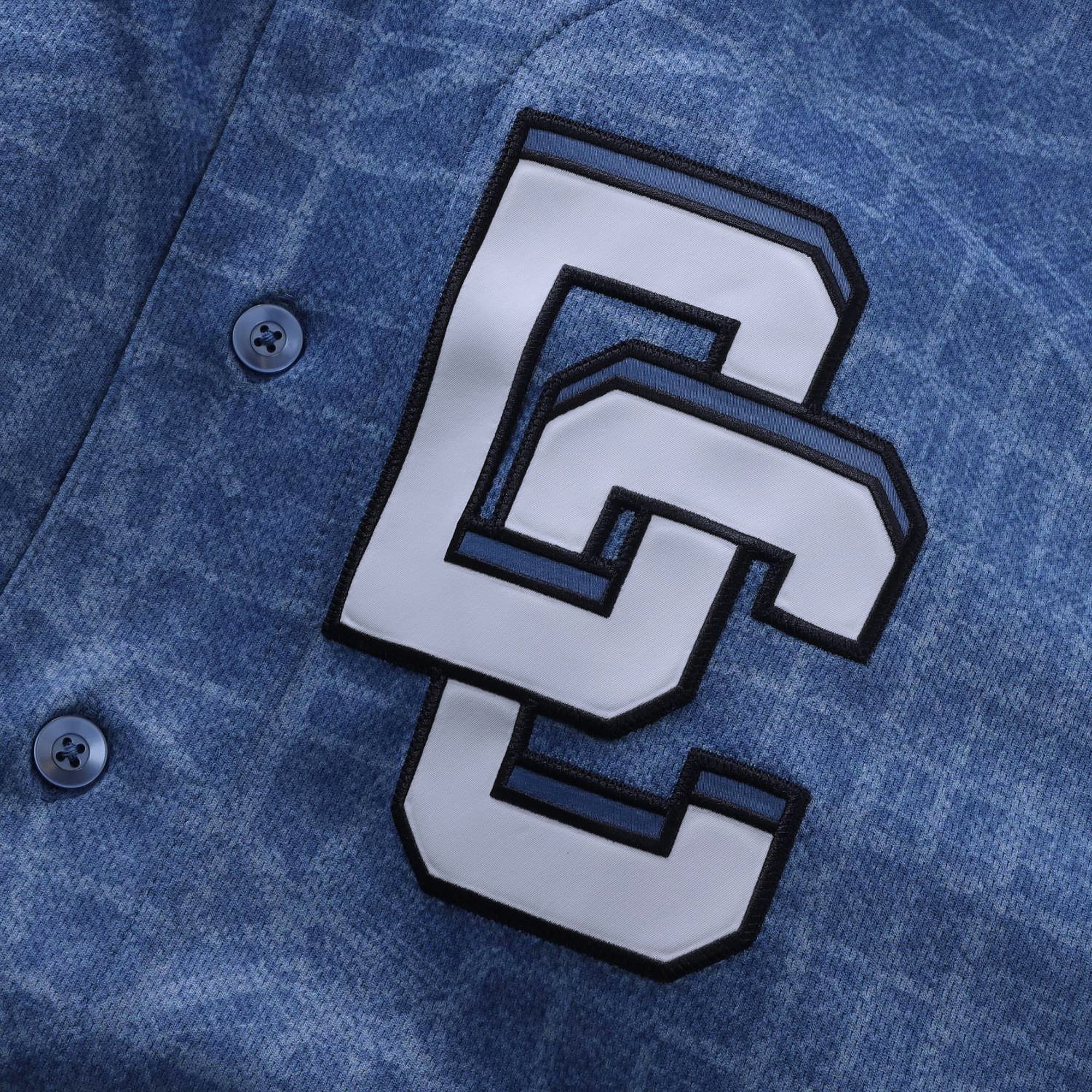 Maillot bleu City Connect n° 18 porté par Zack Littell des Washington Nationals lors du match contre les Los Angeles Dodgers le 4 avril 2026