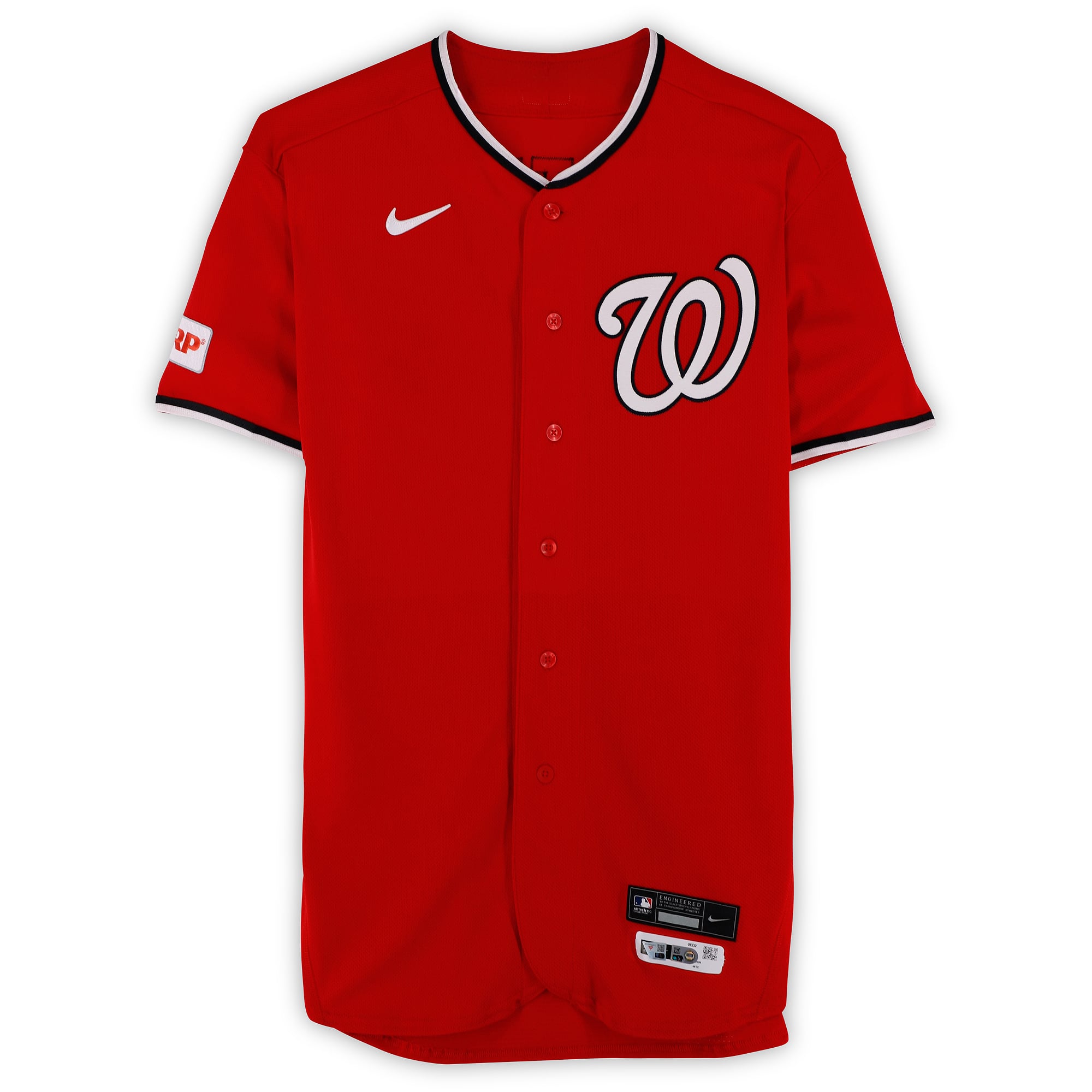 Maillot rouge n° 18 de Zack Littell, joueur des Nationals de Washington, saison 2026 de la MLB