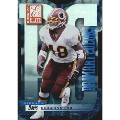 2001 Donruss Elite Primary Colors Die Cuts Blue #PC37 Stephen Davis
