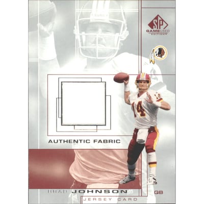 2001 SP Game Used Edition Authentic Fabric #BJ Brad Johnson