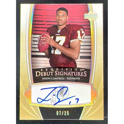 2005 Exquisite Collection Debut Signatures #ED-JC Jason Campbell RC Auto /25