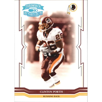 2005 Throwback Threads Platinum Holofoil #145 Clinton Portis