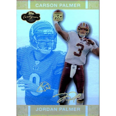 2007 Topps Co-Signers Changing Faces Hologold Blue #60B Jordan Palmer/Carson Palmer