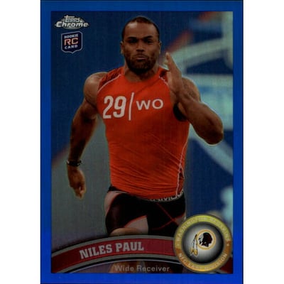 2011 Topps Chrome Blue Refractors #94 Niles Paul